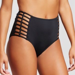 Mossimo Caged-Side High-Waisted Bikini Bottoms
